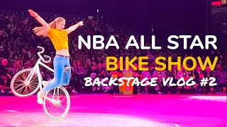NBA All Star Bike Girl Performance Backstage Vlog Part 2 - performing on the LED Floor 😳