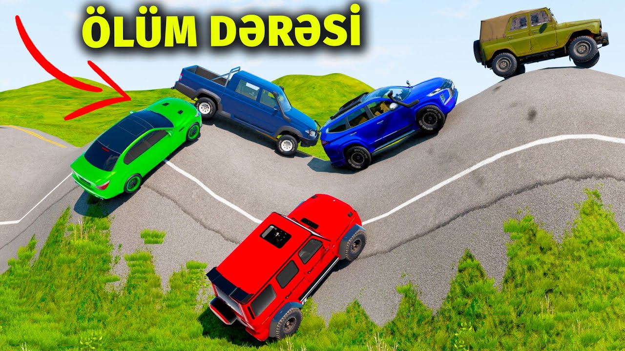 Təhlükədə Olan Maşınlar #7 - Lada Granta, UAZ, BMW E60, Kia Rio, Qalik | BeamNG.Drive #sahmarehmedov