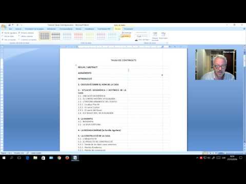 Vídeo: Com Es Crea Una Taula De Continguts A Word