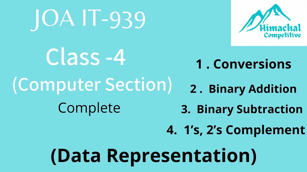 JOA IT 939 Preparation || Computer Section Class-4 
