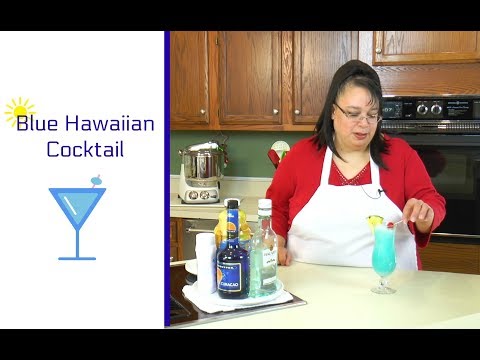 Blue Hawaiian Cocktail ~ How to Make a Blue Hawaiian ~ Amy Learns to Cook