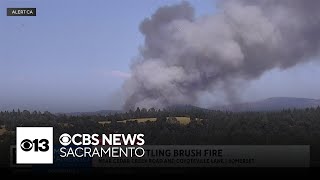 Brush fire burns 60 acres near Somerset area of El Dorado County