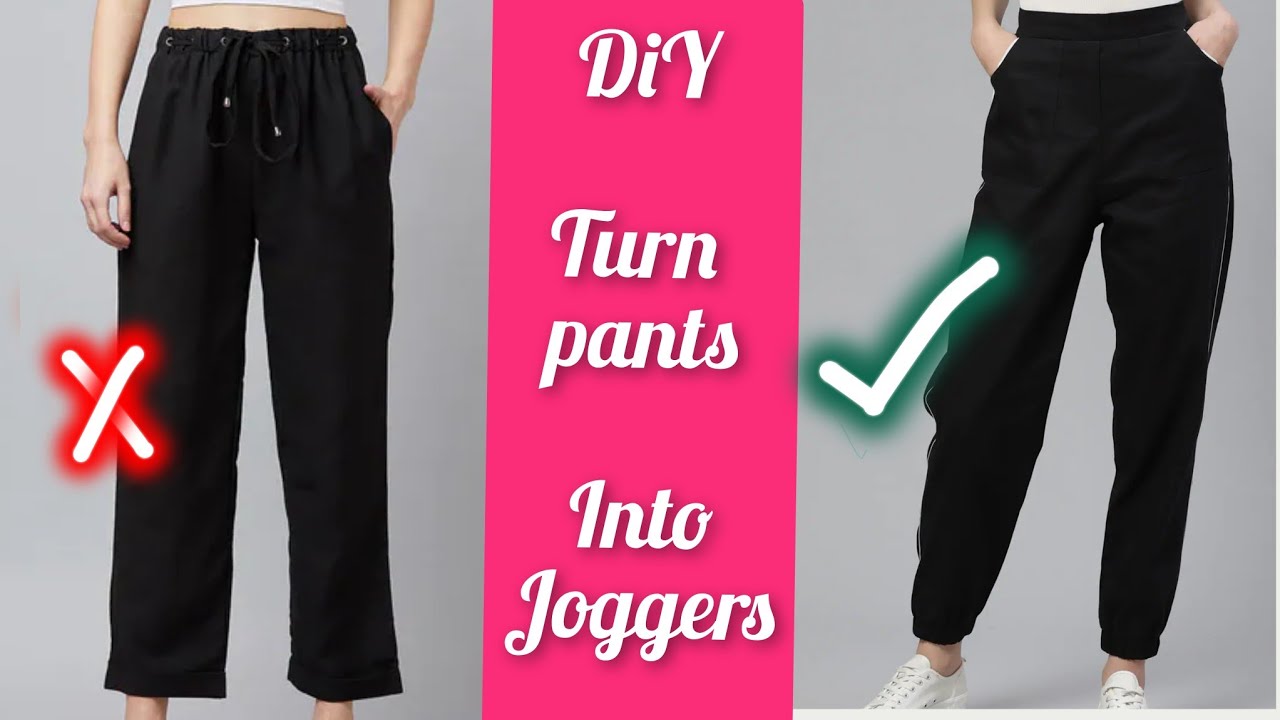 DIY: Refashion Sweats into Joggers 