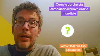 DIEGO FUSARO: Come e perché sta cambiando il nuovo ordine mondiale