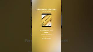Do Unto Others Golden Rule Luke 6 31