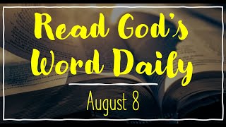 2023 Bible Reading - August 8 - M’CHEYNE BIBLE READING PLAN