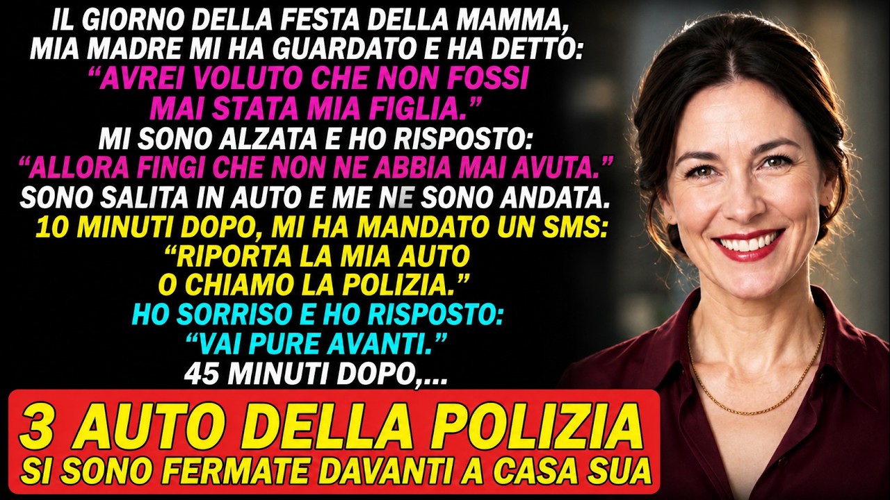Mia madre mi guardò dritta negli occhi mentre accartocciavo la carta dei lillà che avevo portato per cinque ore. "Vorrei che tu non fossi mai stata mia figlia." Non gridai. Non piansi. Piegai il...