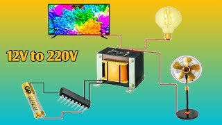 How to Make a Simple 12V to 220V Inverter | DC to AC Inverter
