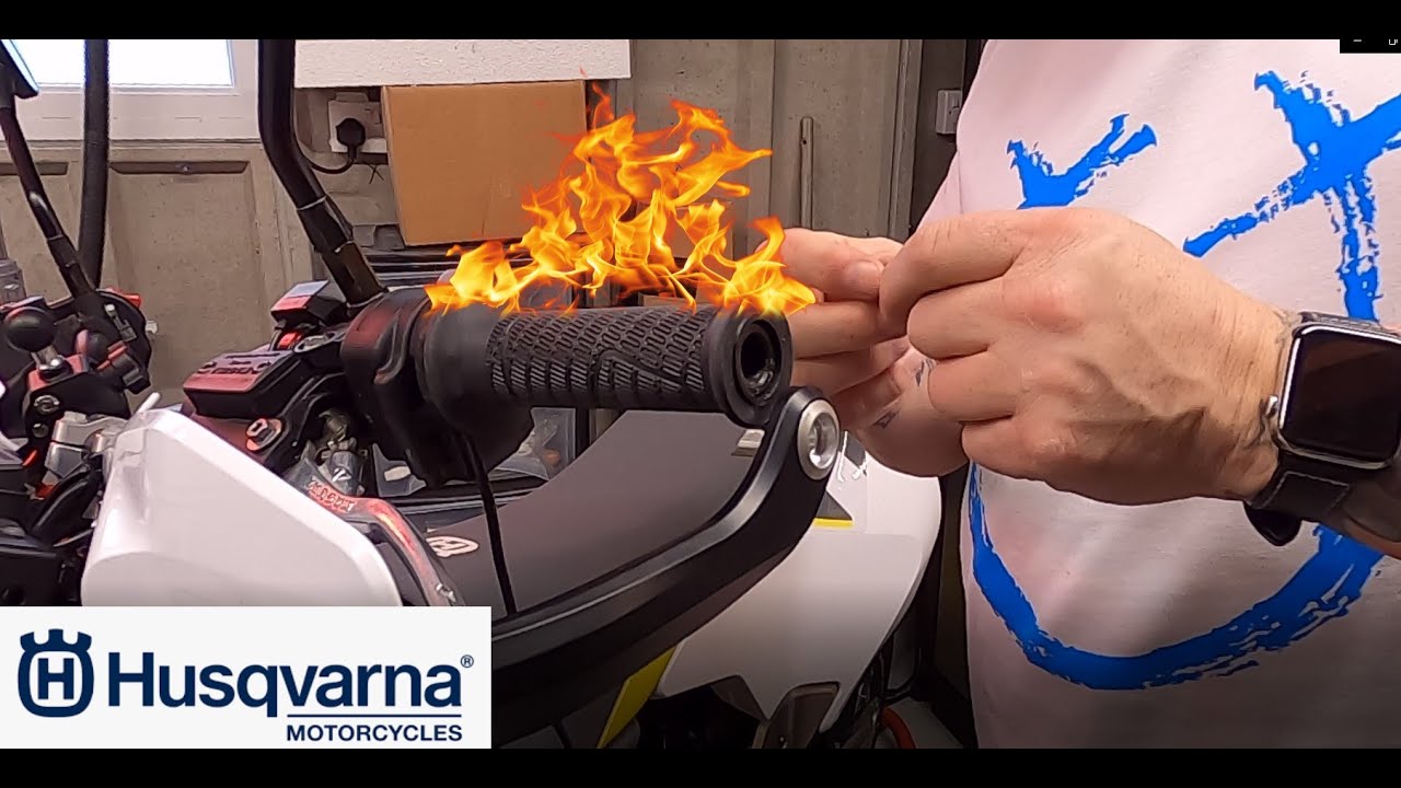 Warm toasty heated grips on the Husqvarna 701. YouTube