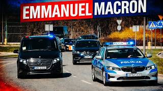 Prezydent Francji Emmanuel Macron W Gdańsku - Sop I Policja Eskortuje Francuskiego Prezydenta