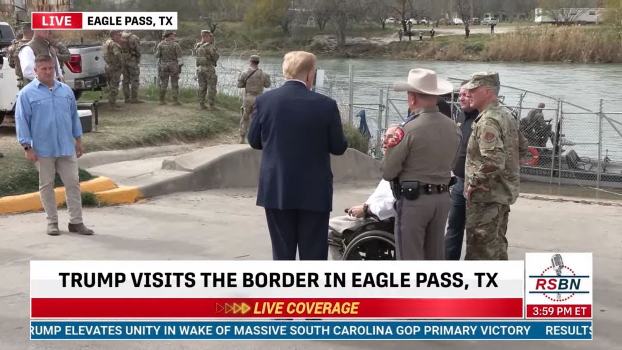 LIVE: Trump Visits Southern Border at Eagle Pass, Texas - YouTube