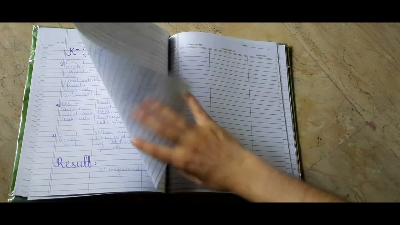 Fsc Class 11 12 Chemistry Practical Notebook 📓 Combined||Punjab Board ...