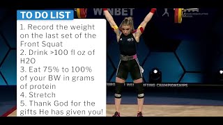 Day 1 - Olympic Weightlifting Off-Season Strength Program