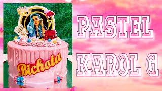 Un pastel para una Bichota!! Pastel decorado de Karol G.. Muy fácil y  bonito - YouTube