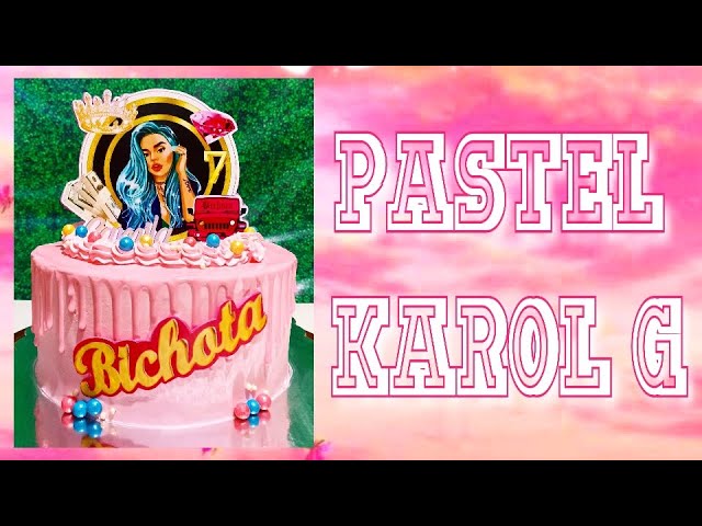 Un pastel para una Bichota!! Pastel decorado de Karol G.. Muy fácil y  bonito - YouTube