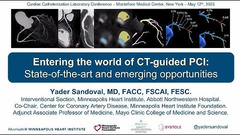 Entering the world of CT-guided PCI: State-of-the-art and emerging opportunities with Dr. Sandoval Y