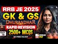 RRB JE 2025 GK &amp; GS Classes | Dhurandhar | Rapid Revision | 2500+ MCQs | One Shot Revision #16