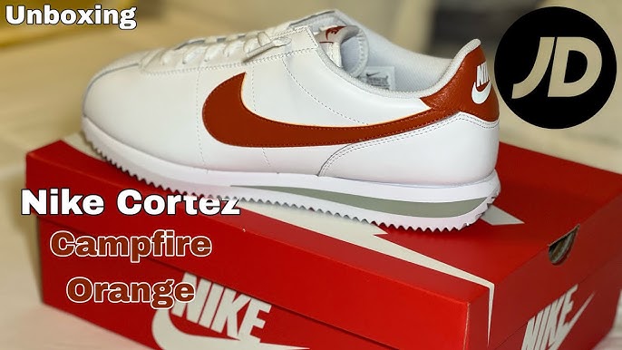 Nike Cortez White Campfire Orange