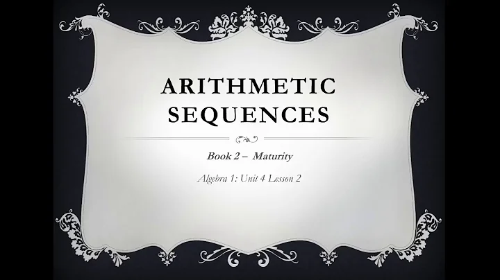 Algebra 1 - Lesson 4.2 Video Notes A