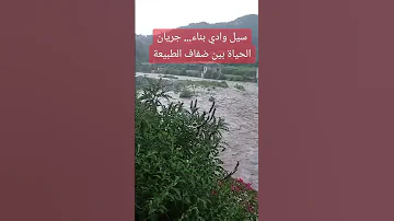 سيل وادي بناء يجرف كل شيء أمامه مشاهد مرعبة من إب اليمن 