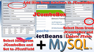 Netbeans 15 with MySQL Programming #8 JComboBox: Add Item from MySQL Database to JCombo Box.
