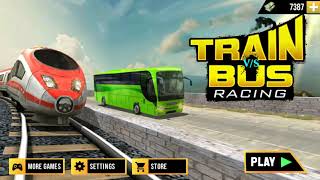 Bus Racing Games 2020 – Train Vs Bus Racing – Android Gameplay screenshot 5