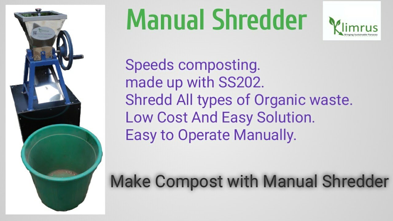 Manual Food Waste Composting Shredder Machine