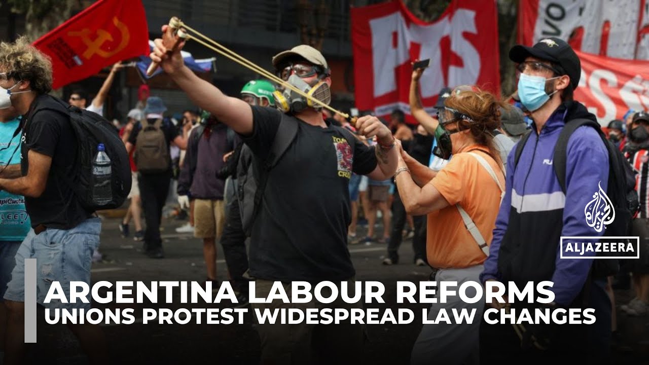 Argentina's unions clash with police over Milei's radical labour reforms