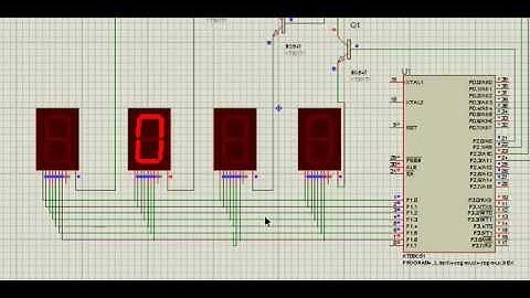4 seven segment multiplexing  with 8051 (slow motion) [electronets]