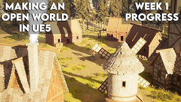 Making An Open World Map in UE5 (Week 1 Progress) #Shorts