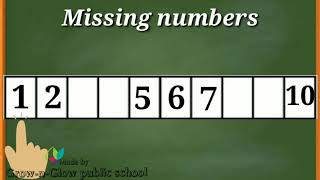 1 to 10 Missing numbers ( Nursery Class )