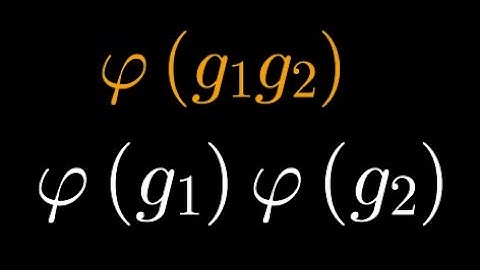 [Deprecated] Group Theory Lecture 3.2 Group Homomorphisms