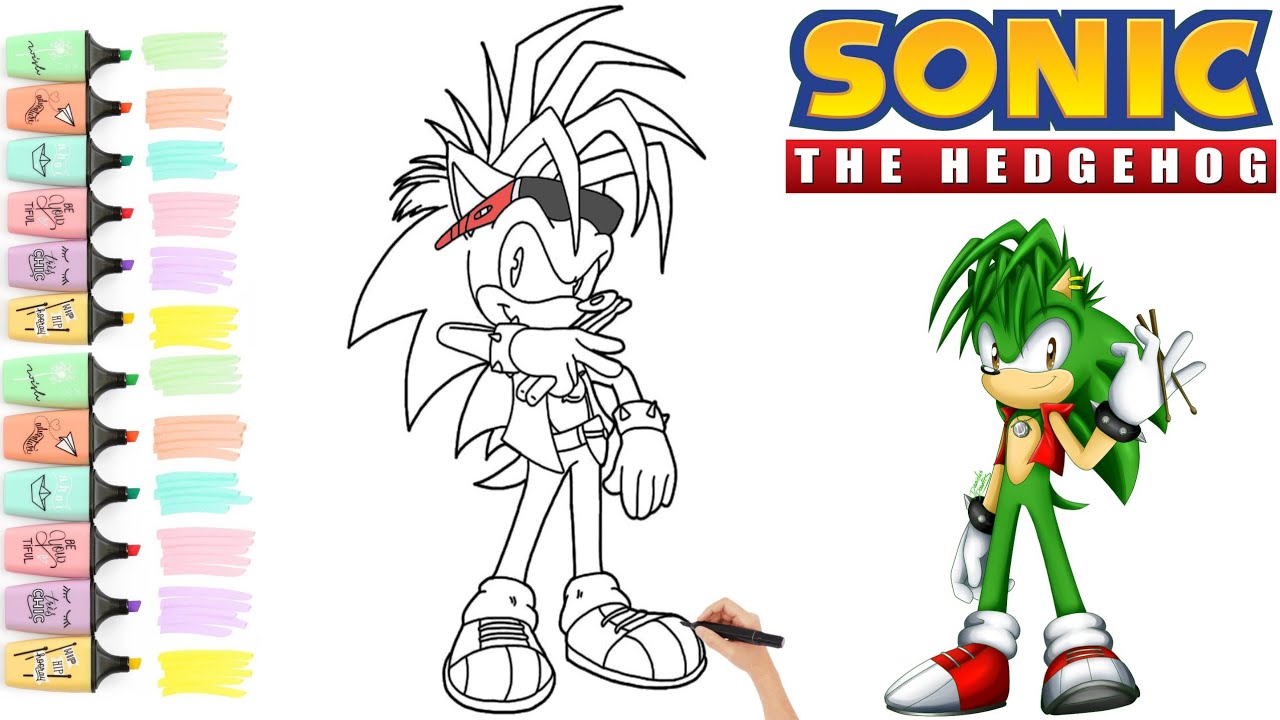 Coloring Manic The Hedgehog Coloring Page Coloring video for kids and