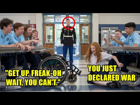 Bullies Smashed the Disabled Girl's Chair During Lunch — Then Her Marine Brother Fiercely Showed, - YouTube