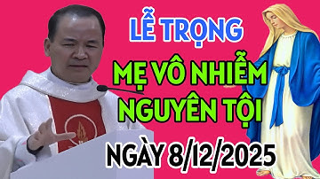 LỄ MẸ VÔ NHIỄM NGUYÊN TỘI - NGÀY 8/12/2025 . BÀI GIẢNG HAY CỦA CHA PHẠM TĨNH