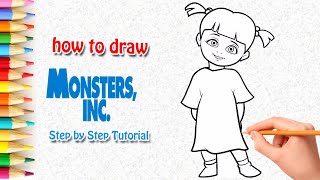 تعليم رسم بو من كرتون شركة المرعبين المحدودة خطوة بخطوة #drawing #tutorial