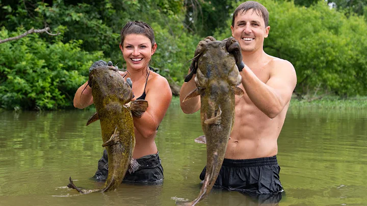 Catfish Noodling: Doubling Up on 2 Flatheads with ...