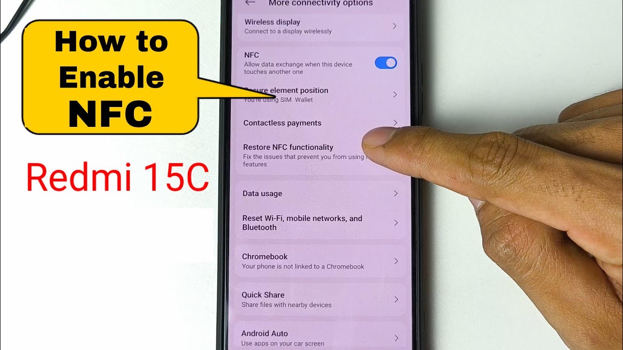 How to Enable NFC feature on Redmi 15C step by step - YouTube