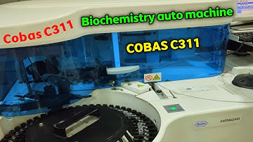 Biochemistry automated analyzer machine. Cobas C311. Roche.  Hitachi. Biochemistry machine.