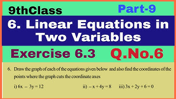 9thClass,Linear Equations in two Variables,Exercise 6.3, Q.No.6@mathsworldmakessmartintelugu