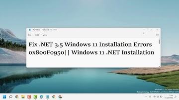 Fix .Net 3.5 Windows 11 Installation Errors 0x800F0950, 0x8024420C || Windows 11 .Net Installation