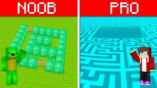 NOOB vs PRO: Diamond MAZE vs Emerald MAZE in Minecraft - Maizen