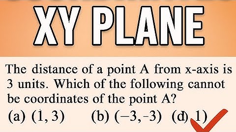 The distance of a point A from x-axis is 3 units . which of following can