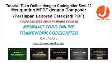 Tutorial Toko Online dengan Codeigniter Sesi 22 Mengunduh MPDF dengan Composer