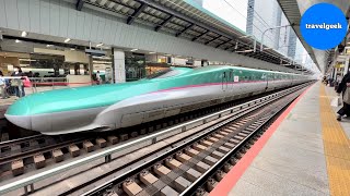 Pengalaman kereta tercepat di Jepang dengan kecepatan 320 km/200 mph | Kereta peluru Hayabusa