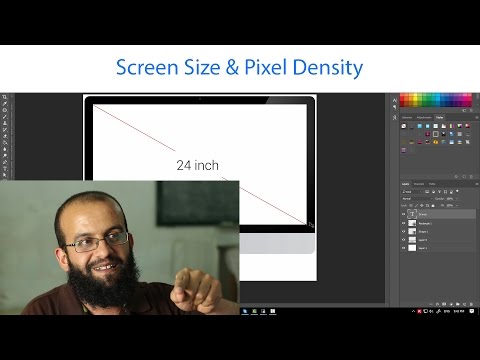 قياس الشاشة وكثافة البكسلز - Screen Size & Pixel density (PPI or PPCM )