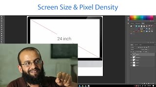 قياس الشاشة وكثافة البكسلز - Screen Size & Pixel density (PPI or PPCM )