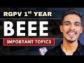 Basic Electrical & Electronics Engineering ( BEEE )Most Important Topics | RGPV BTech 1st Year