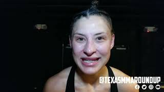 IASMIM CASSER PFC 36 POST FIGHT INTERVIEW WITH TEXAS MMA ROUND UP