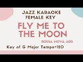 Fly me to the moon Bossa Nova ver. KARAOKE for female singers [sing along background music]